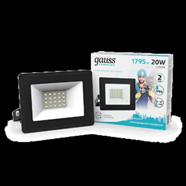 Прожектор светодиодный Elementary 20W 1745lm 4000К 200-240V IP65 черный LED 1/20 | 613100220 | Gauss