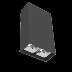                  Светодиодный светильник DL-Box Reflect Multi 1x2 накладной 8 Вт 3000 К 80х40х150 мм RAL9005 черный муар | V1-R0-90251-20L17-2000830 | VARTON
               