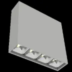                 Светодиодный светильник DL-Box Reflect Multi 1x4 накладной 14 Вт 4000 К 150х40х150 мм RAL7045 серый муар DALI | V1-R0-70253-20D20-2001440 | VARTON
               