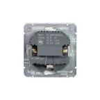 Розетка ROUND одинарная с/з скрытой установки з/ш 16А с USB A+C быстрой зарядки 5В/3А механизм перламутр