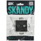 SKANDY Розетка двойная TV+SAT SK-A13T титан IEK