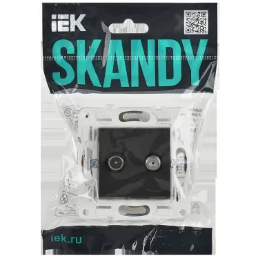 SKANDY Розетка двойная TV+SAT SK-A13T титан IEK