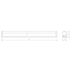 Светильник светодиодный 12W 6500К 1000Лм IP20 линейный 230V