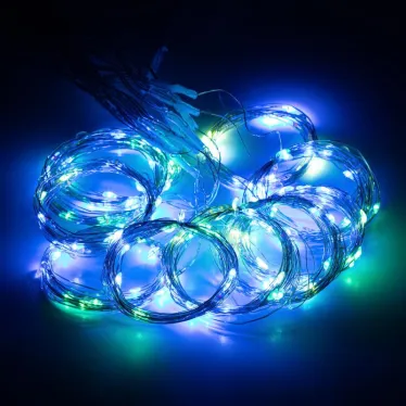Гирлянда Занавес ЕGNIG - ZM с пультом, мультиколор, 300 LED, 3*3 м, с пультом, USB, 220 V, IP20 | Б0056000 | ЭРА