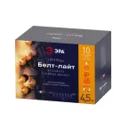 Гирлянда нить Филамент, ERABL-FIL1 4,5 м, длина провода 60 см, 10 LED, теплый белый, E27, каучук, 220В, IP44 | Б0056017 | ЭРА
