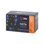 Гирлянда светодиодная  Нить 5 м мультиколор 8 режимов, 220V, ENIN-5M  , IP20 (100/1500) | Б0041892 | ЭРА