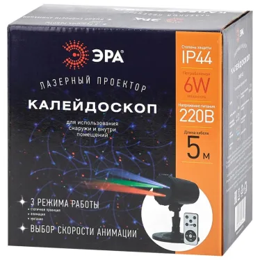 Проектор Laser Калейдоскоп,  ENIOP-05  , IP44, 220В (12/252) | Б0047976 | ЭРА