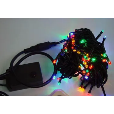 Гирлянда "Твинкл Лайт" 10 м, темно-зеленый ПВХ, 80 LED, цвет мультиколор | 303-049 | NEON-NIGHT