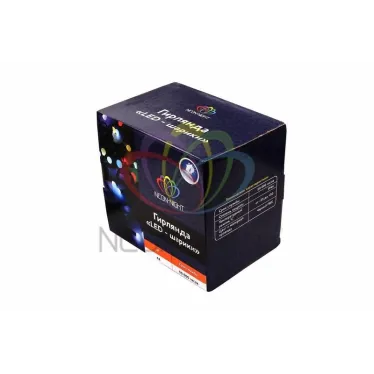 Гирлянда "Мультишарики" Ø38 мм, 10 м, черный ПВХ, 40 диодов, цвет RGB | 303-579 | NEON-NIGHT