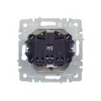 BRITE Розетка с заземлением с защитными шторками и крышкой 16А IP20 РСбш10-3-БрА алюминий