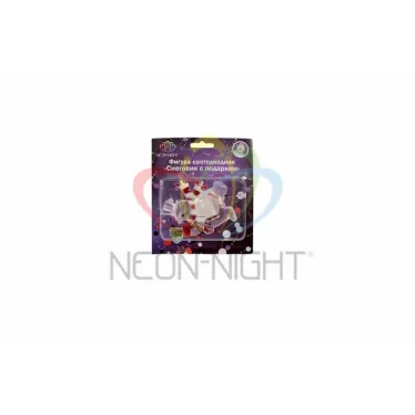 Фигура световая "Снеговик с подарком" RGB на присоске | 501-022 | NEON-NIGHT