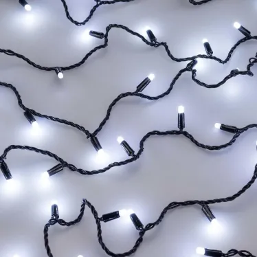 Светодиодная гирлянда ARD-STRING-CLASSIC-10000-BLACK-100LED-MILK-FLASH White (230V, 7W) (Ardecoled, IP65) | 031207 | Arlight