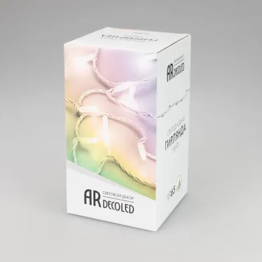 Светодиодная гирлянда ARD-STRING-CLASSIC-20000-CLEAR-200LED-SYNC RGB (230V, 13W) (Ardecoled, IP65) | 028207 | Arlight
