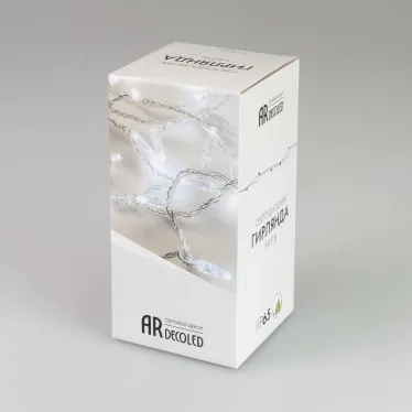 Светодиодная гирлянда ARD-STRING-CLASSIC-1000-CLEAR-100LED-PULSE White (230V, 7W) (Ardecoled, IP65) | 031638 | Arlight