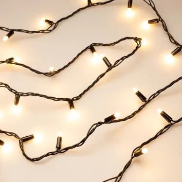 Светодиодная гирлянда ARD-STRING-CLASSIC-10000-BLACK-100LED-MILK-STD Warm (230V, 7W) (Ardecoled, IP65) | 028209 | Arlight