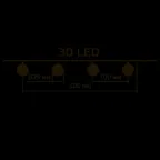 Гирлянда садовая на солнечной батарее 30 LED Шары мультицвет Solar | GS031 | Gauss