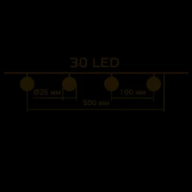 Гирлянда садовая на солнечной батарее 30 LED Шары мультицвет Solar | GS031 | Gauss