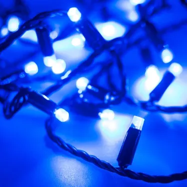 Светодиодная гирлянда ARD-STRING-CLASSIC-10000-BLACK-100LED-STD BLUE (230V, 7W) | 025802 | Arlight