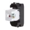 BRAVA Розетка компьютерная RJ45 (разъем PcNet) 1 модуль категория 5е черная