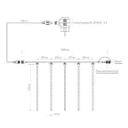 Светодиодная гирлянда ARD-ICEFALL-CLASSIC-D12-500-5PCS-CLEAR-72LED-LIVE WARM (230V, 6W) | 026050 | Arlight