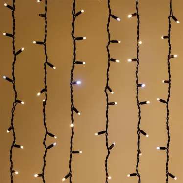 Светодиодная гирлянда ARD-CURTAIN-PRO-2000x3000-BLACK-760LED-FLASH WARM/WHITE (230V, 70W) | 026059 | Arlight