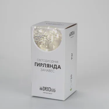 Светодиодная гирлянда ARD-CURTAIN-HOME-1500x1500-CLEAR-144LED White (230V, 6W) | 024829 | Arlight