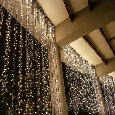 Светодиодная гирлянда ARD-CURTAIN-PRO-2000x3000-BLACK-760LED-STD WARM (230V, 70W) | 026065 | Arlight