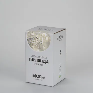 Светодиодная гирлянда ARD-CURTAIN-HOME-1000x1500-CLEAR-96LED White (230V, 6W) | 024825 | Arlight