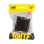 BRITE Розетка с заземлением с защитными шторками и крышкой 16А IP20 РСбш10-3-БрЧ черный