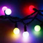 Светодиодная гирлянда ARD-BALL-CLASSIC-D23-20000-BLACK-160LED RGB (230V, 7W) | 025633 | Arlight