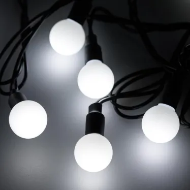 Светодиодная гирлянда ARD-BALL-CLASSIC-D23-20000-BLACK-160LED WHITE (230V, 7W) | 025630 | Arlight