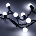 Светодиодная гирлянда ARD-BALL-CLASSIC-D17.5-10000-BLACK-100LED WHITE (230V, 7W) | 025583 | Arlight