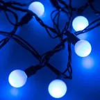Светодиодная гирлянда ARD-BALL-CLASSIC-D23-10000-BLACK-80LED BLUE (230V, 3.5W) | 025600 | Arlight