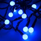Светодиодная гирлянда ARD-BALL-CLASSIC-D13-20000-BLACK-200LED BLUE (230V, 14W) | 025576 | Arlight