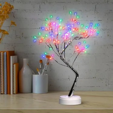 Светодиодная новогодняя фигура Дерево c самоцветами ЕGNID - 36MC 36 microLED, 3АА, IP20 | Б0056009 | ЭРА