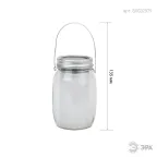 Cветильник садовый декоративный SL-GL14-JAR-2 на солнечной батарее, стекло, металл, прозрачный, 13,5 см | Б0032579 | ЭРА