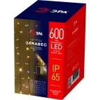 Светодиодная новогодняя гирлянда ERAPS-SP1 сеть 3 м тёплый белый свет 600 LED | Б0051893 | ЭРА