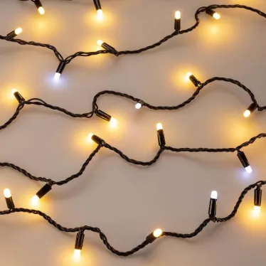 Светодиодная гирлянда ARD-STRING-CLASSIC-10000-BLACK-100LED-MILK-FLASH Warm (230V, 7W) (Ardecoled, IP65) | 031208 | Arlight