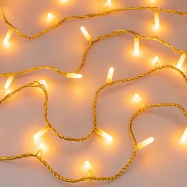 Светодиодная гирлянда ARD-STRING-CLASSIC-10000-YELLOW-100LED-MILK-STD Yellow (230V, 7W) (Ardecoled, IP65) | 031200 | Arlight