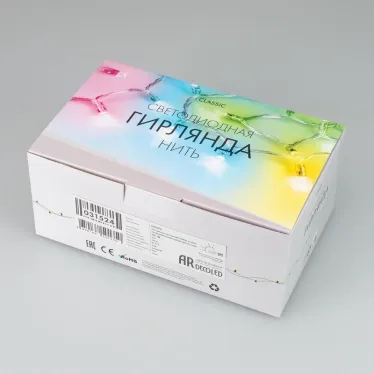 Светодиодная гирлянда ARD-STRING-CLASSIC-15000-WHITE-100LED-LIVE RGB-SPI (12V, 53W) (Ardecoled, IP65) | 031524 | Arlight