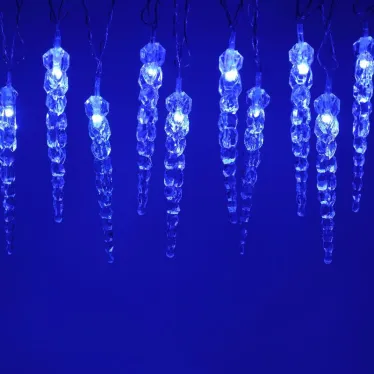 Гирлянда нить ЕGNIG - IC Сосульки, синий, 3,8 м, 220 V, длина провода 1,5 м, 20 LED, IP20 | Б0055995 | ЭРА