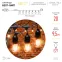 Гирлянда нить Филамент 2, ERABL-FIL2 9,5 м, длина провода 60 см, 20 LED, теплый белый, E27, каучук, 220В, IP44 | Б0056018 | ЭРА