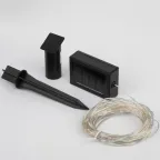 Садовая гирлянда ERASF22-43 на солнечной батарее Нить мультиколор 100 microLED 10 м | Б0053370 | ЭРА