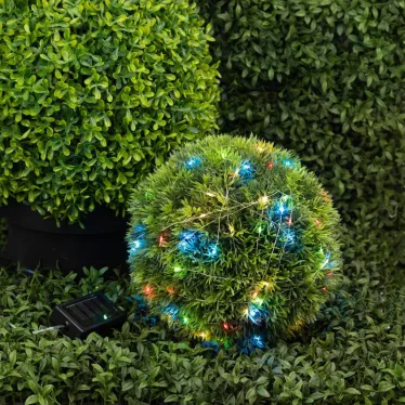 Садовая гирлянда ERASF22-43 на солнечной батарее Нить мультиколор 100 microLED 10 м | Б0053370 | ЭРА
