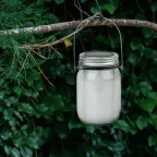 Cветильник садовый декоративный SL-GL14-JAR-3 на солнечной батарее, стекло, металл, прозрачный, 13,5 см | Б0032580 | ЭРА