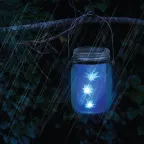 Cветильник садовый декоративный SL-GL14-JAR-3 на солнечной батарее, стекло, металл, прозрачный, 13,5 см | Б0032580 | ЭРА