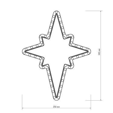 Фигура ARD-STAR-M3-380x250-36LED Warm (230V, 2.5W) | 025314 | Arlight