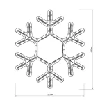 Фигура ARD-SNOWFLAKE-M7-450x375-126LED Warm (230V, 7.5W) | 025315 | Arlight