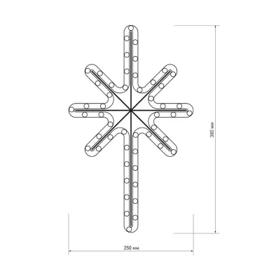 Фигура ARD-STAR-M2-380x250-36LED Warm (230V, 2.5W) | 025313 | Arlight