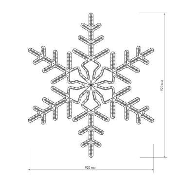 Фигура ARD-SNOWFLAKE-M3-920x920-432LED White (230V, 30W) | 025306 | Arlight